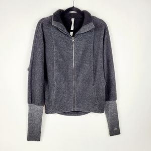 ALO Yoga Faux Fur Fleece Long Sleeve Jacket Small